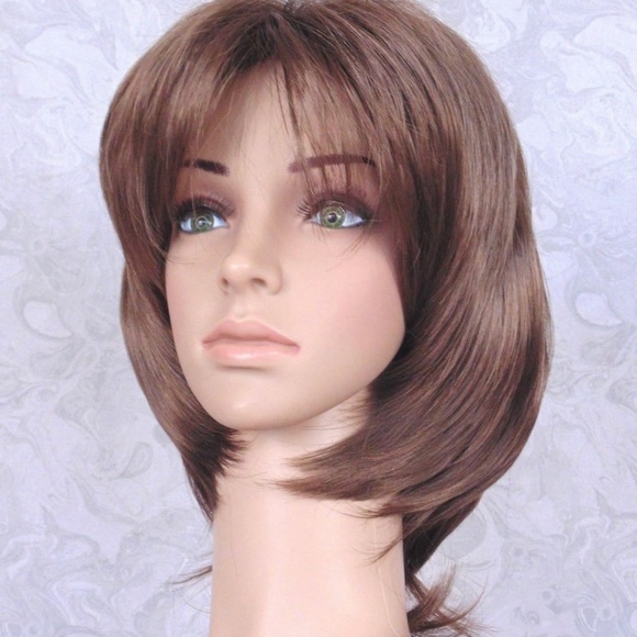 Short Soft N Silky Layered Shag Medium Brown main image 5